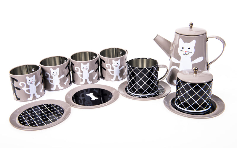 Pellianni Tin Tea Set Grey