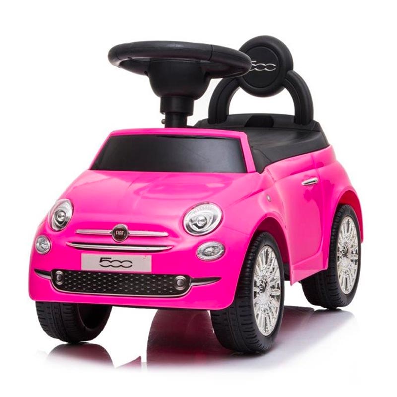 Azeno Fiat 500 Rosa Gåbil för barn bild framifrån från sidan