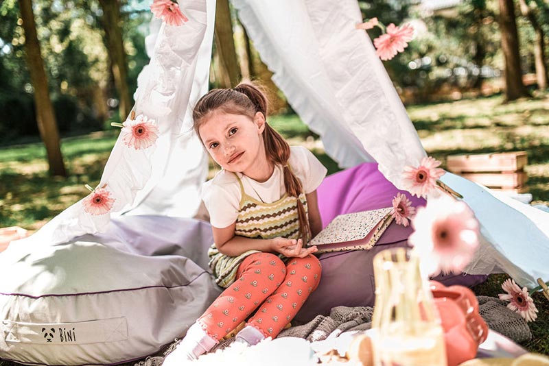 Bini Sittpuff för utomhusbruk - Little Cloud miljöbild 5