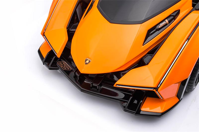 Azeno Lamborghini Lambo V12 Vision Grand Turismo Orange Elbil för barn bild på fronten