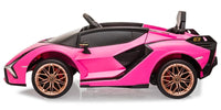 Thumbnail for Azeno Lamborghini Sian Rosa Elbil för barn från sidan