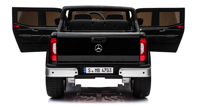 Azeno Mercedes X-Class Svart Elbil för barn,  4x12V öppna dörrar