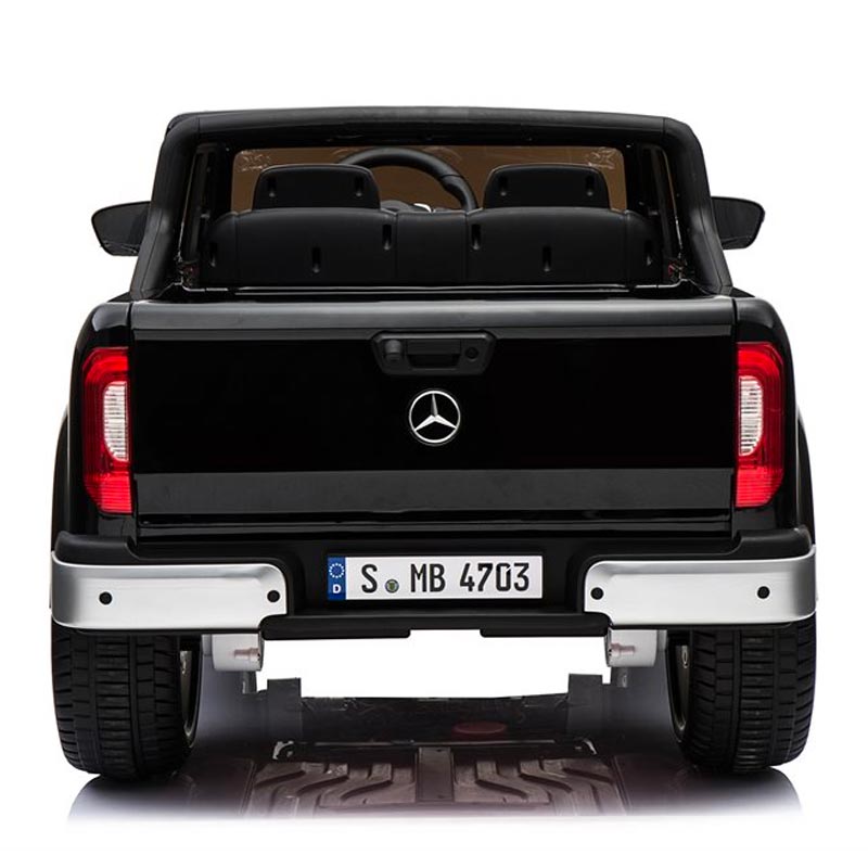 Azeno Mercedes X-Class Svart Elbil för barn,  4x12V bild bakifrån