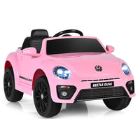 Thumbnail for Azeno VW Beetle Dune Rosa Elbil för barn bild framifrån