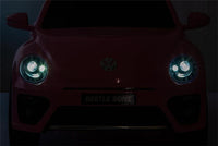 Thumbnail for Azeno VW Beetle Dune Rosa Elbil för barn bild på lampor i mörkret