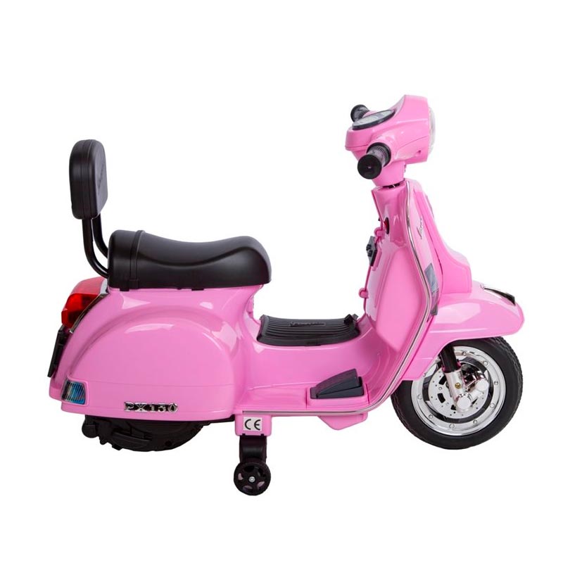 Azeno Vespa PX150 Rosa, 2x12V från sidan