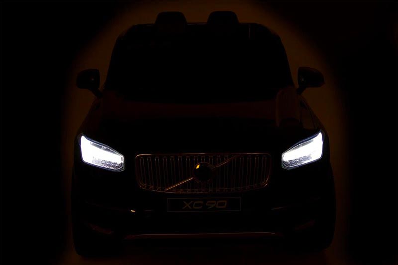 Azeno Volvo XC90 Svart Elbil för barn bild på framljus