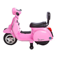 Thumbnail for Azeno Vespa PX150 Rosa elmotorcykel för barn bild från sidan