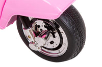 Thumbnail for Azeno Vespa PX150 Rosa elmotorcykel för barn bild på däcken