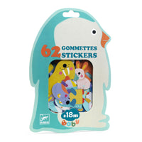 Thumbnail for Djeco 62 Gommettes Stickers - Ice Field Animals