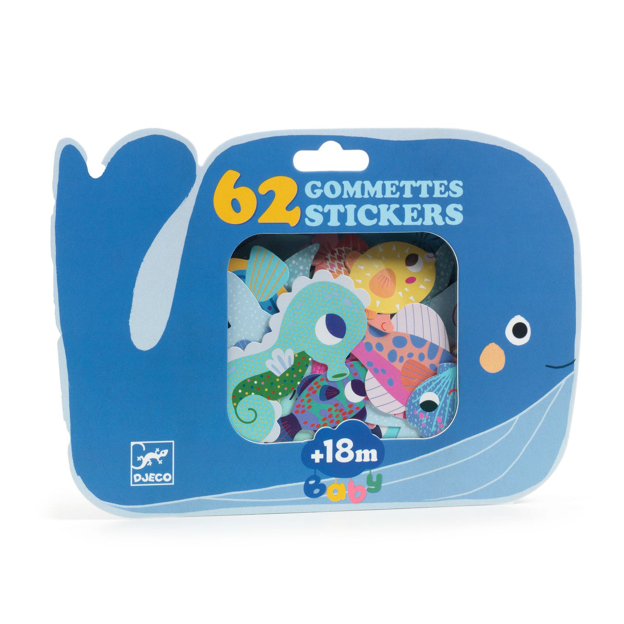 Djeco 62 Gommettes Stickers - Sea Animals