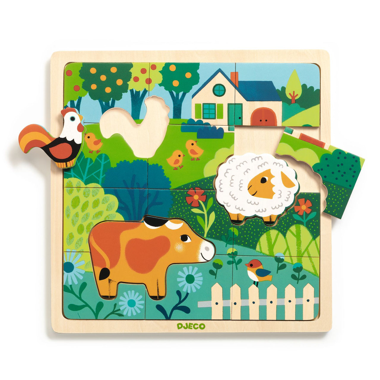 Djeco Puzzlo Farm - FSC 100% 15 pcs