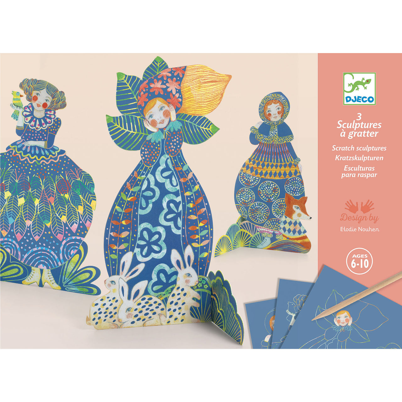 Djeco Scratch Cards - Pretty Dresses