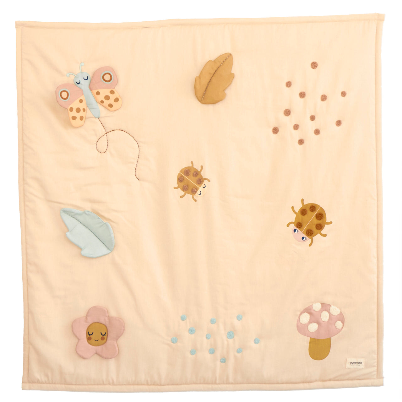 Roommate Activity Blanket -Baby Bugs - PASTEL